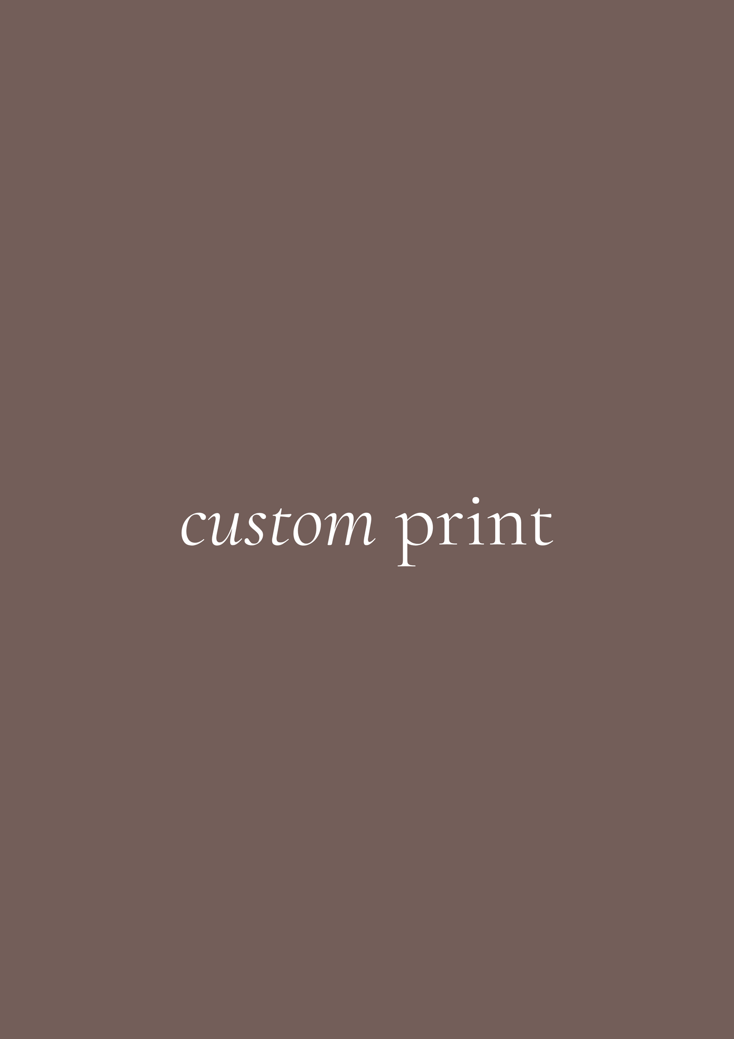 Custom Print