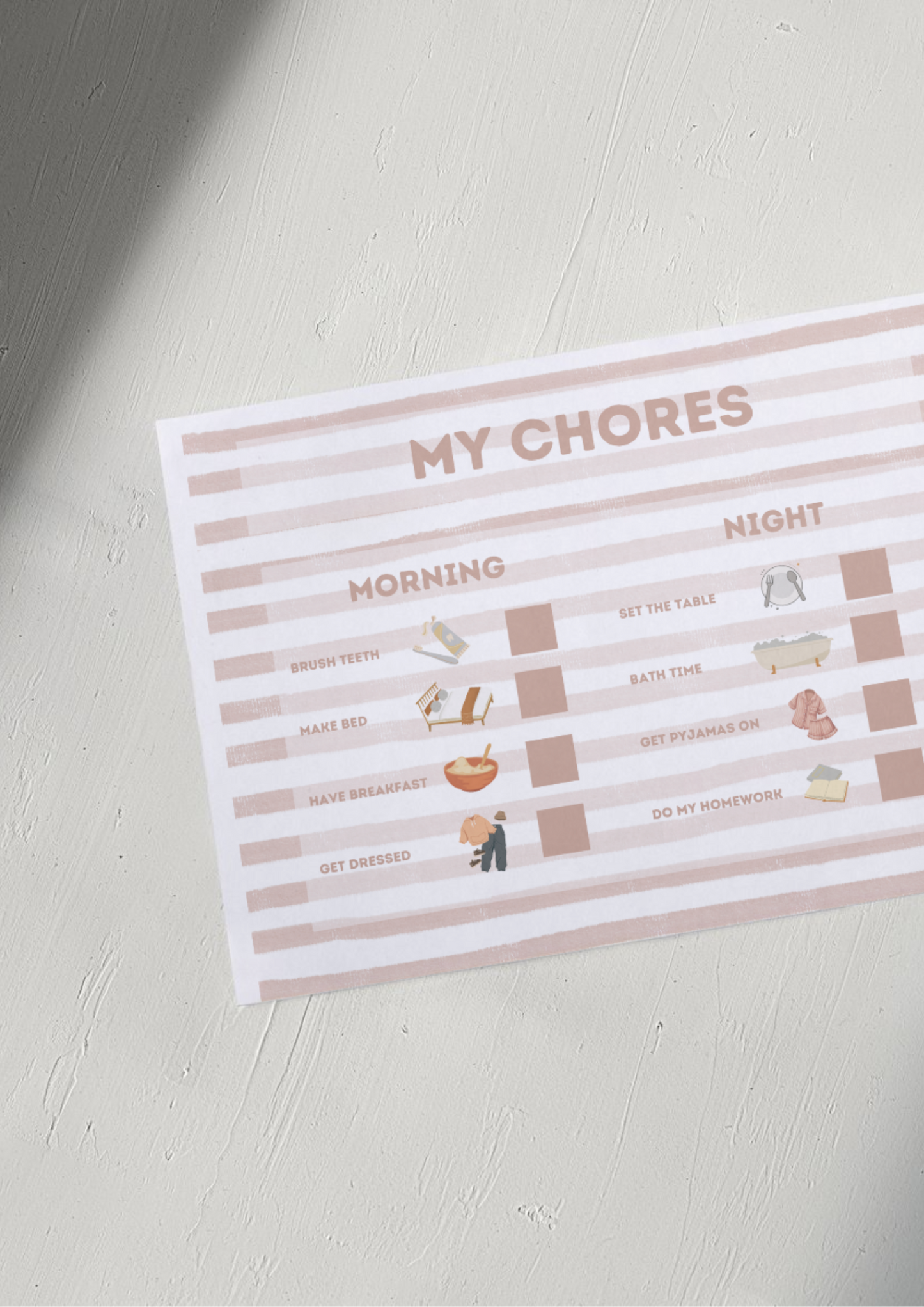 Chore Chart - Blush