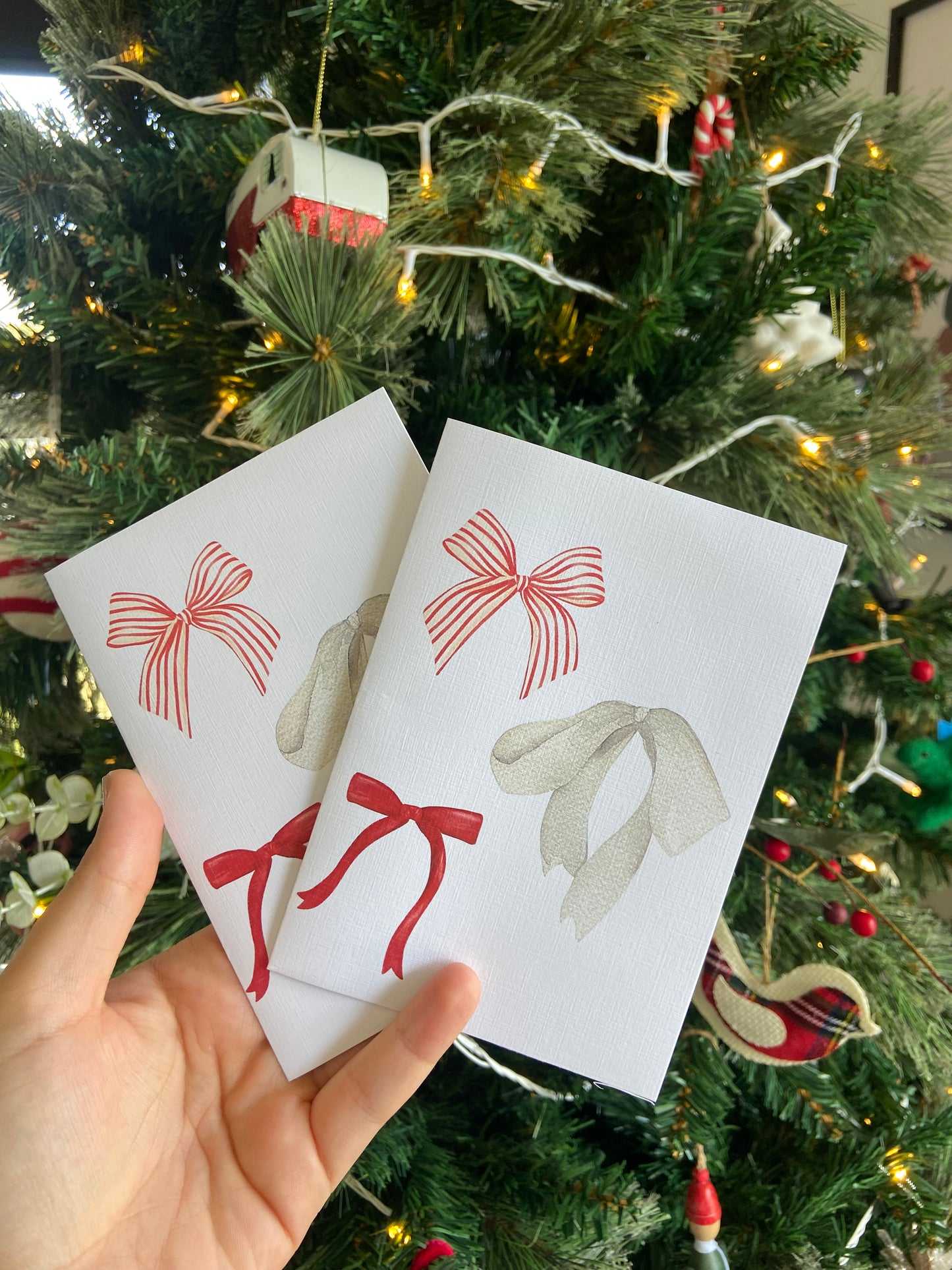 Candy Cane Bow Cards