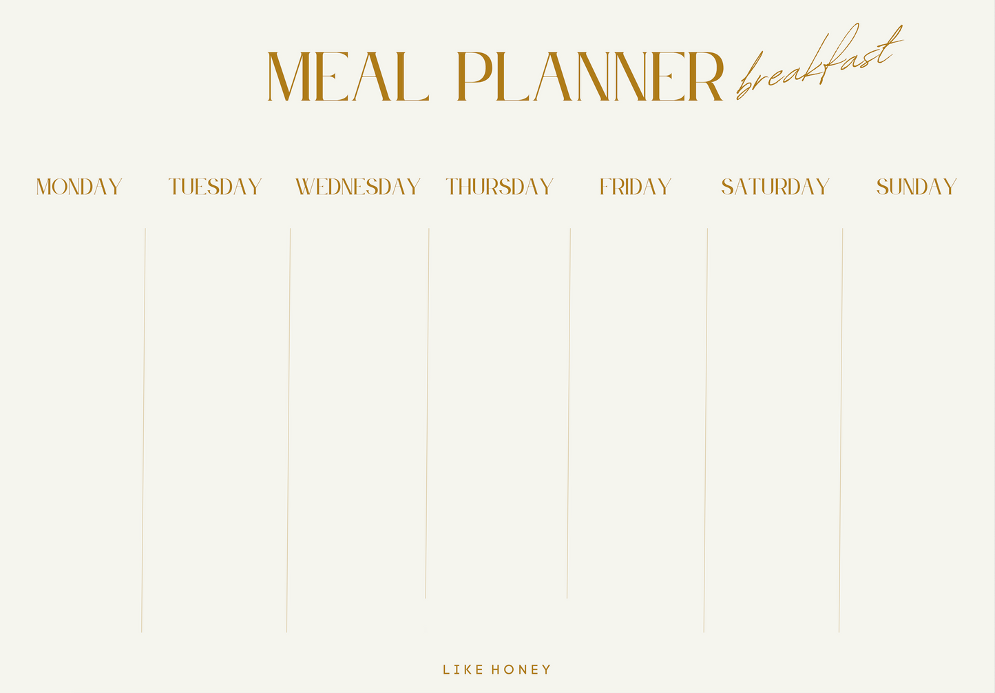 Meal Planner - Neutral Set