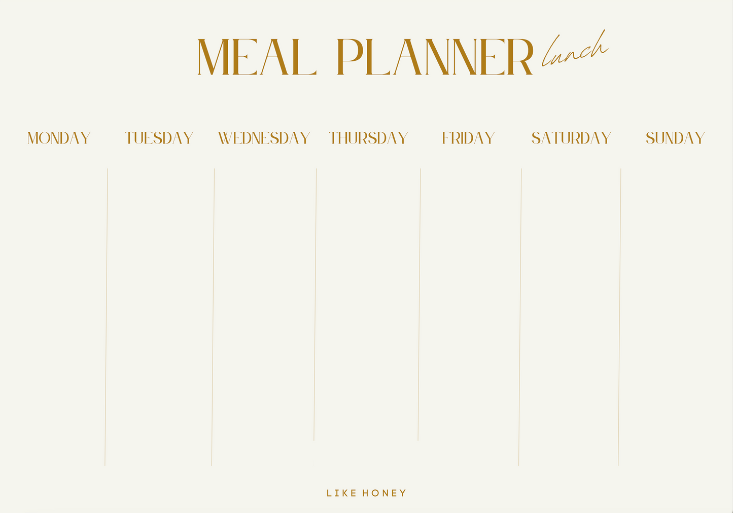 Meal Planner - Neutral Set