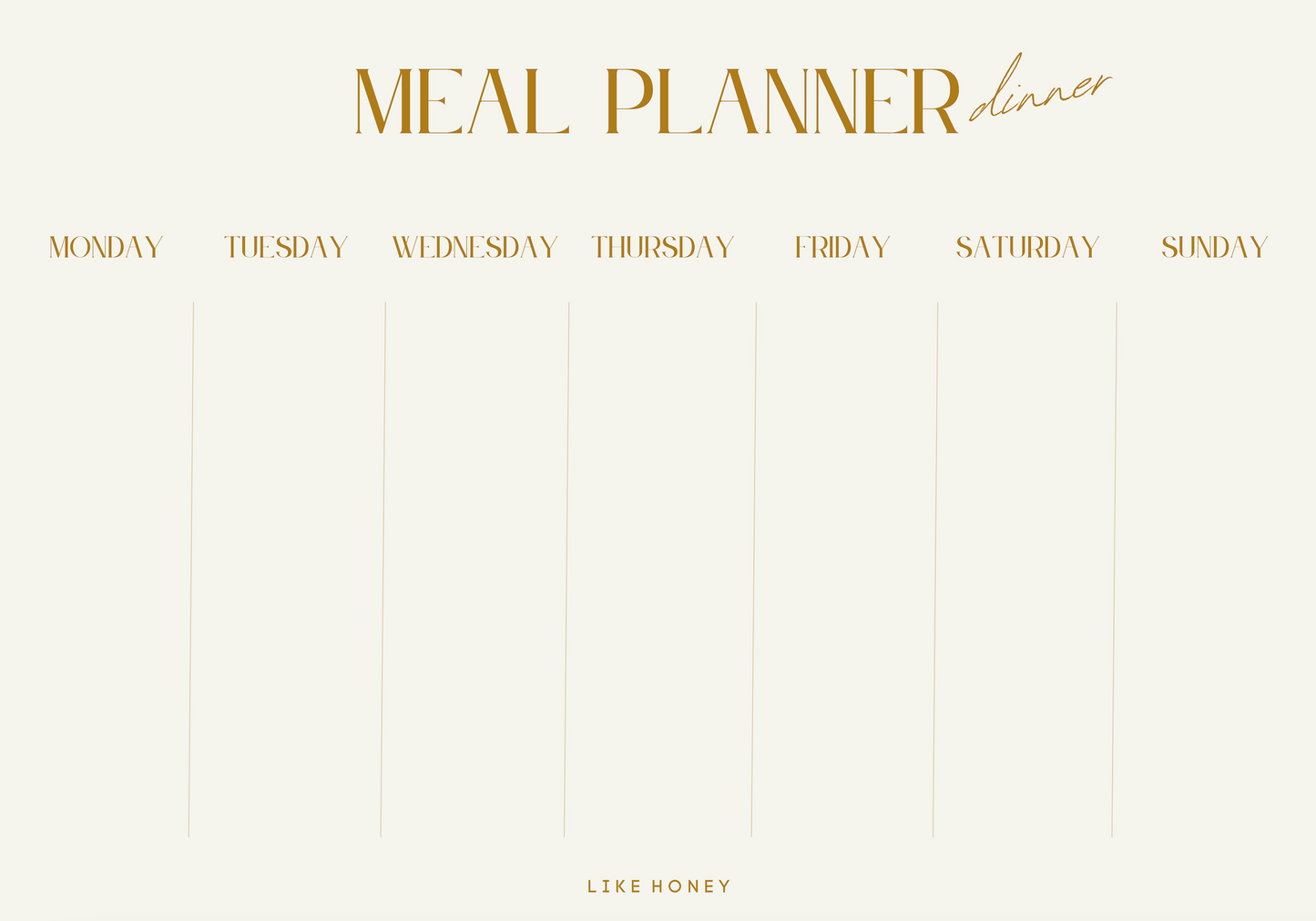 Meal Planner - Neutral Set